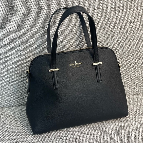 Kate Spade Black Satchel Sleek Design Everyday Essential - Picture 1 of 16